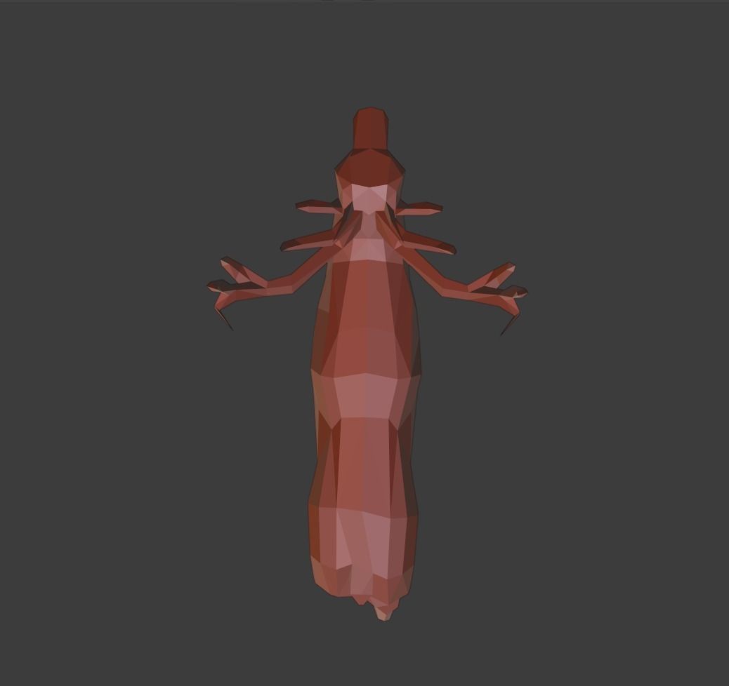 Low Poly Elk deer with antlers Low-poly 3D model_10