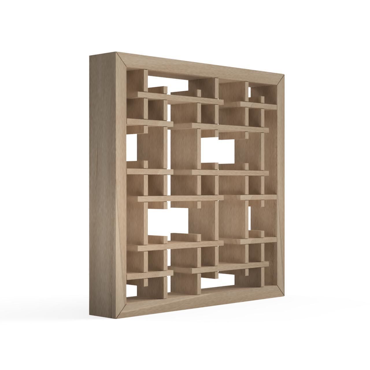 Izutsukirikotsunagi wooden frame with lattices 3D print model_2