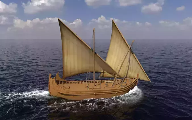 Medieval boat 3D model