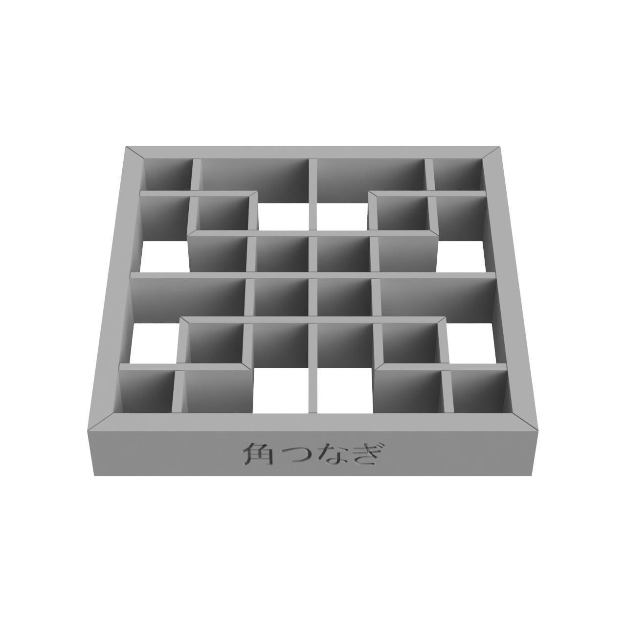 Kadotsunagi wooden frame with squares 3D print model_3