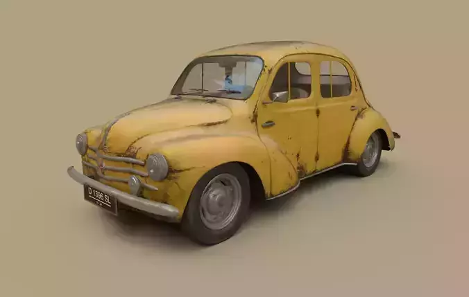 renault 4 cv 1960 Low-poly 3D model