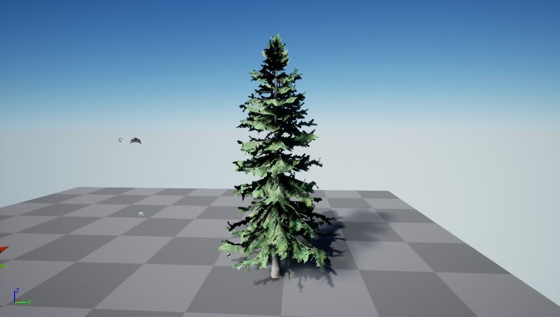 Coniferous cedar forest pack Low-poly 3D model_5