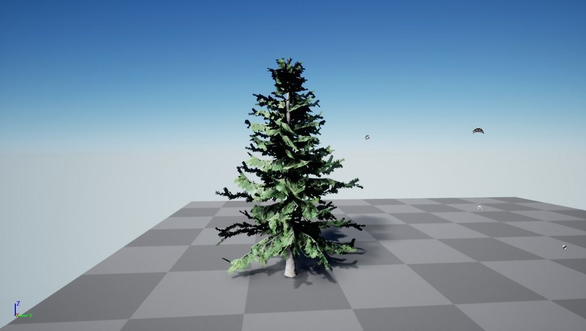 Coniferous cedar forest pack Low-poly 3D model_13