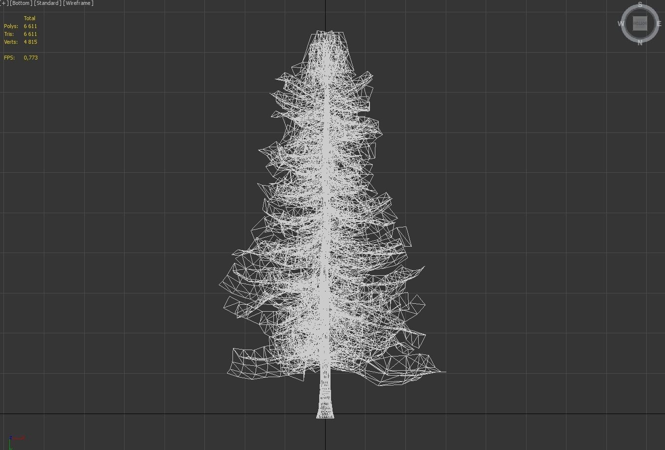 Coniferous cedar forest pack Low-poly 3D model_10