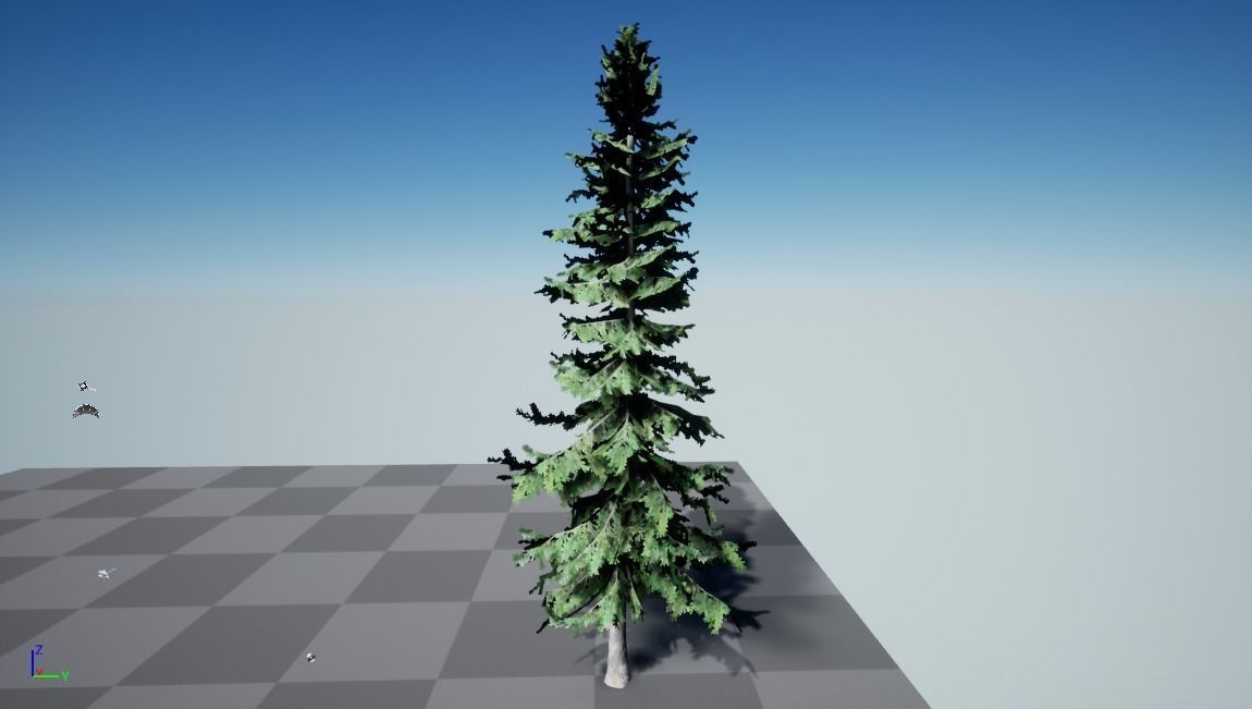 Coniferous cedar forest pack Low-poly 3D model_7
