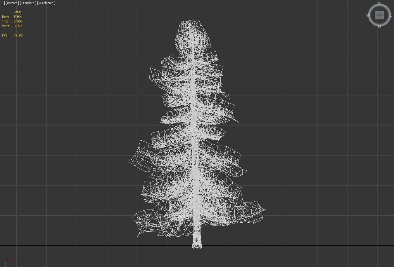 Coniferous cedar forest pack Low-poly 3D model_12