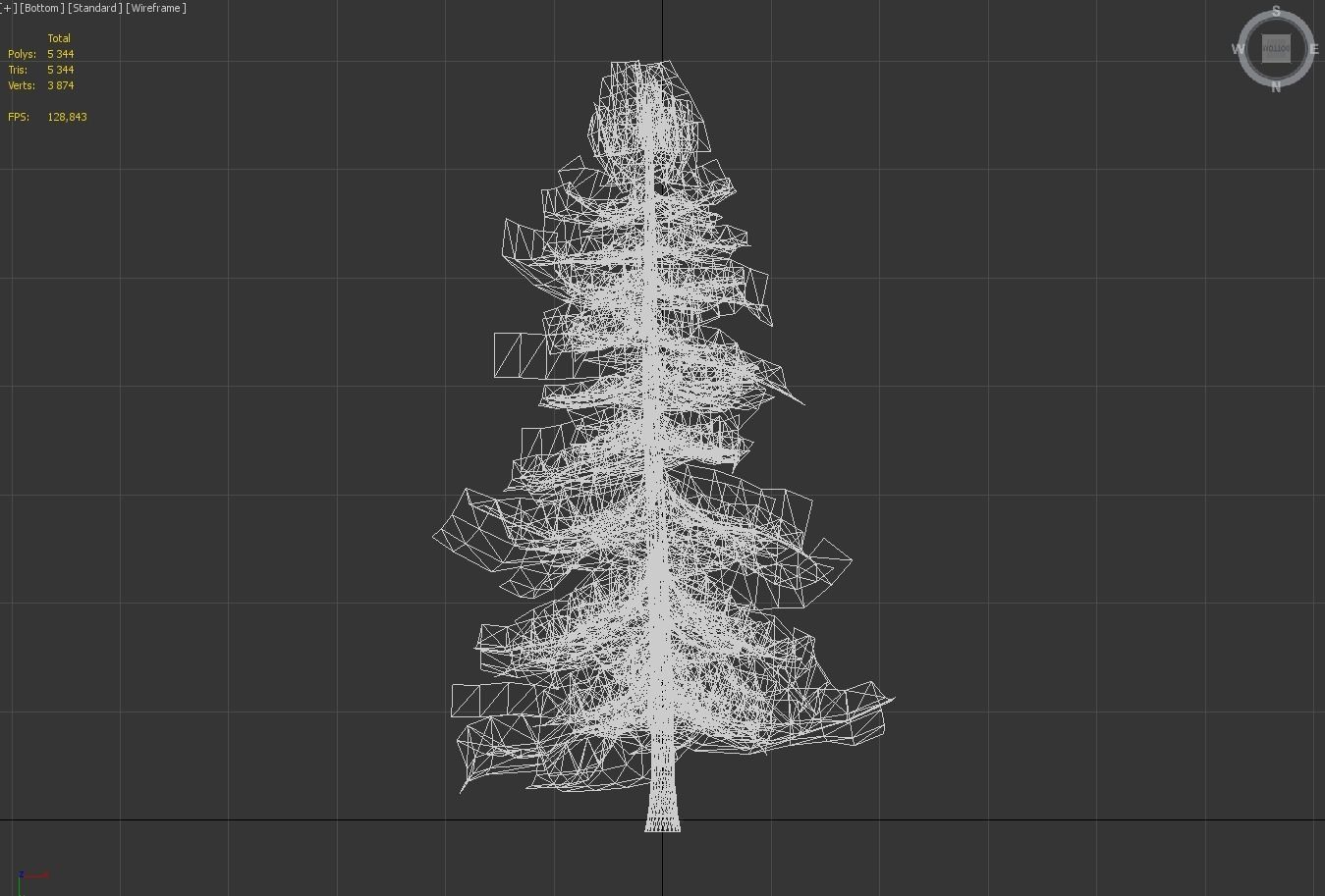 Coniferous cedar forest pack Low-poly 3D model_8