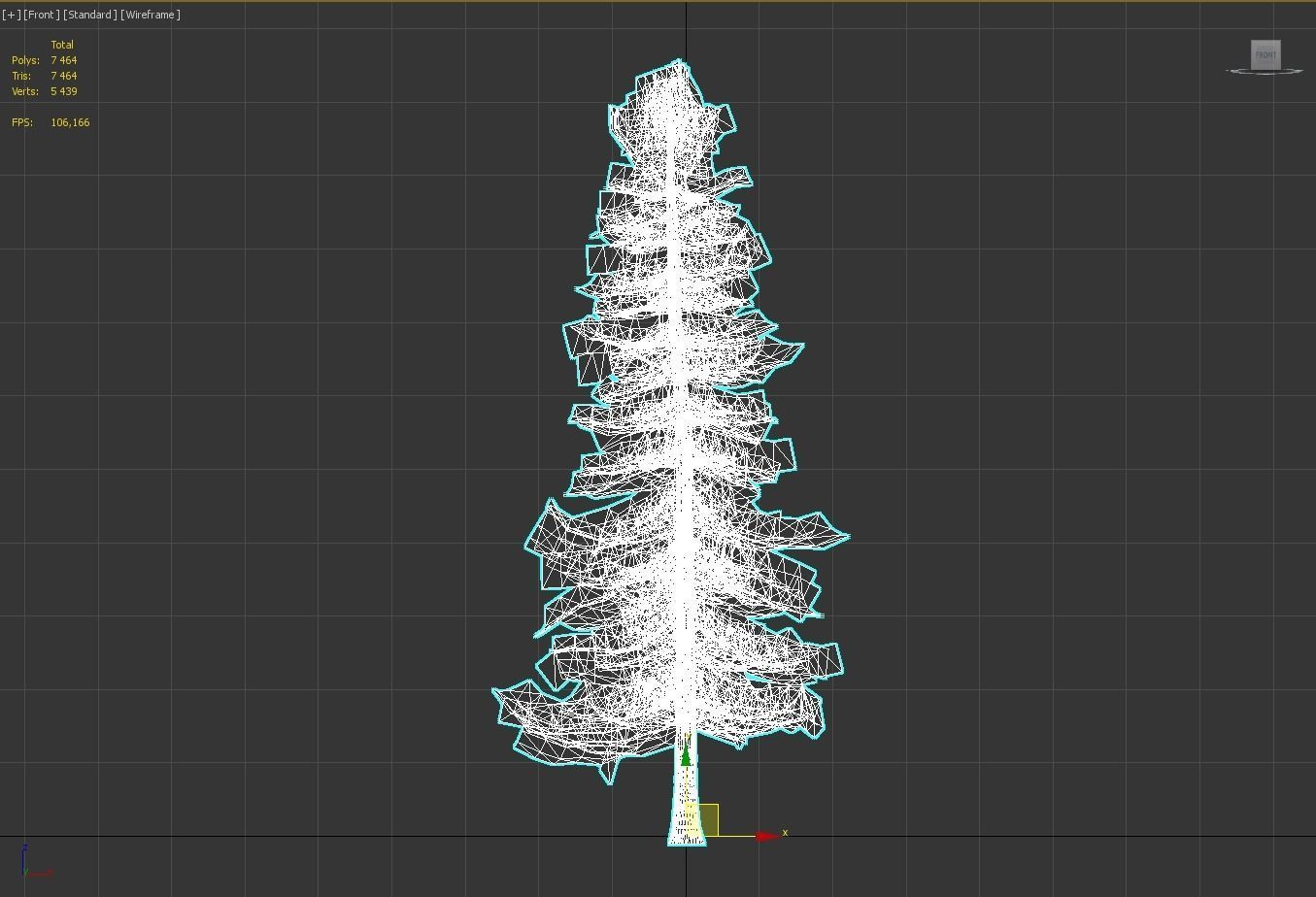 Coniferous cedar forest pack Low-poly 3D model_4