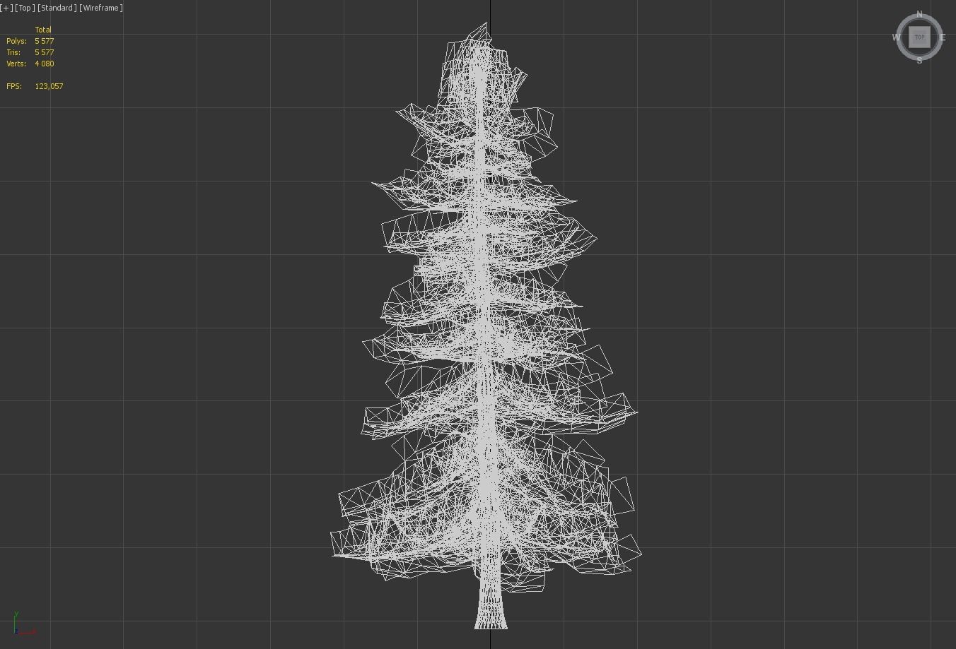 Coniferous cedar forest pack Low-poly 3D model_6