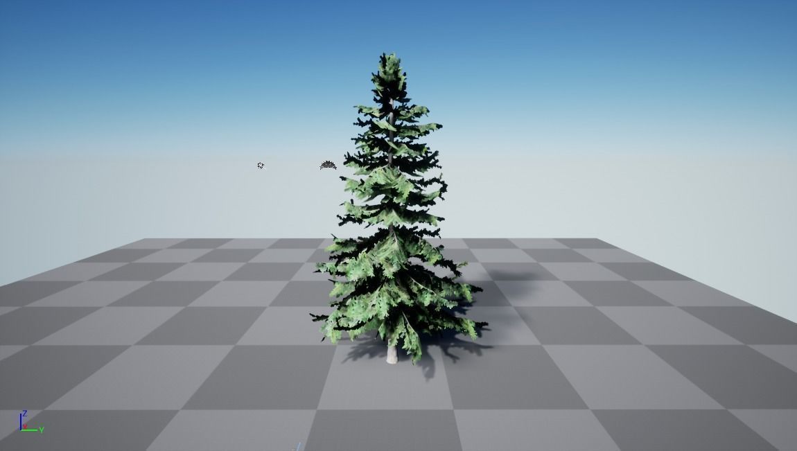 Coniferous cedar forest pack Low-poly 3D model_9