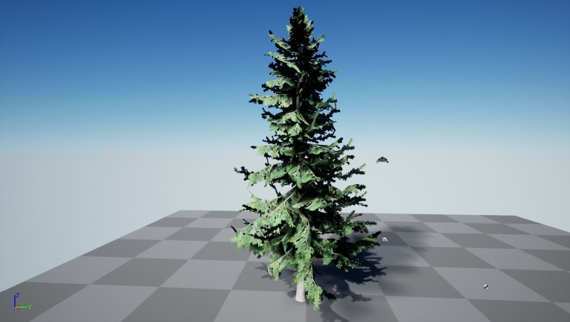 Coniferous cedar forest pack Low-poly 3D model_11