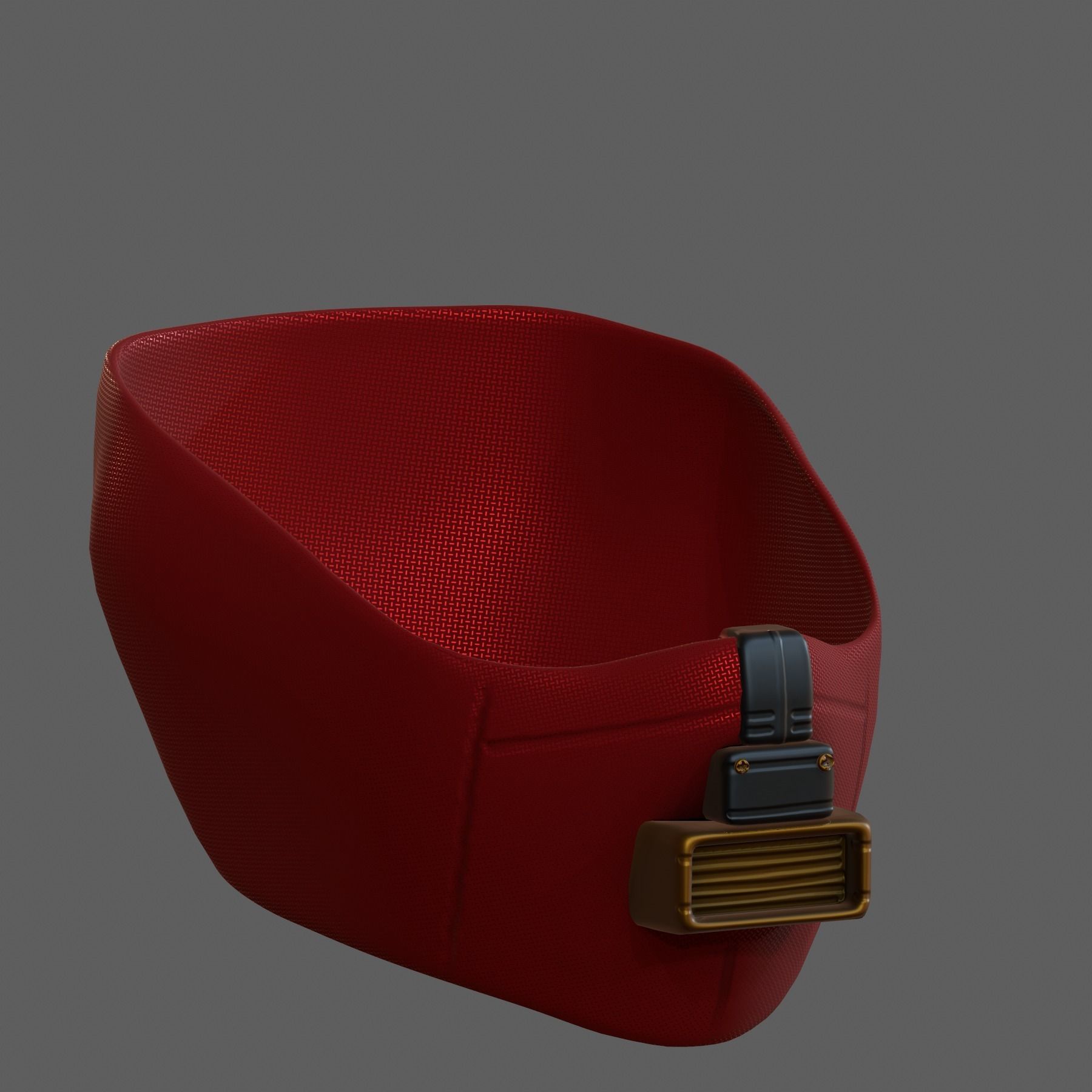 Gas mask helmet 3d model scifi Low-poly Low-poly 3D model_4