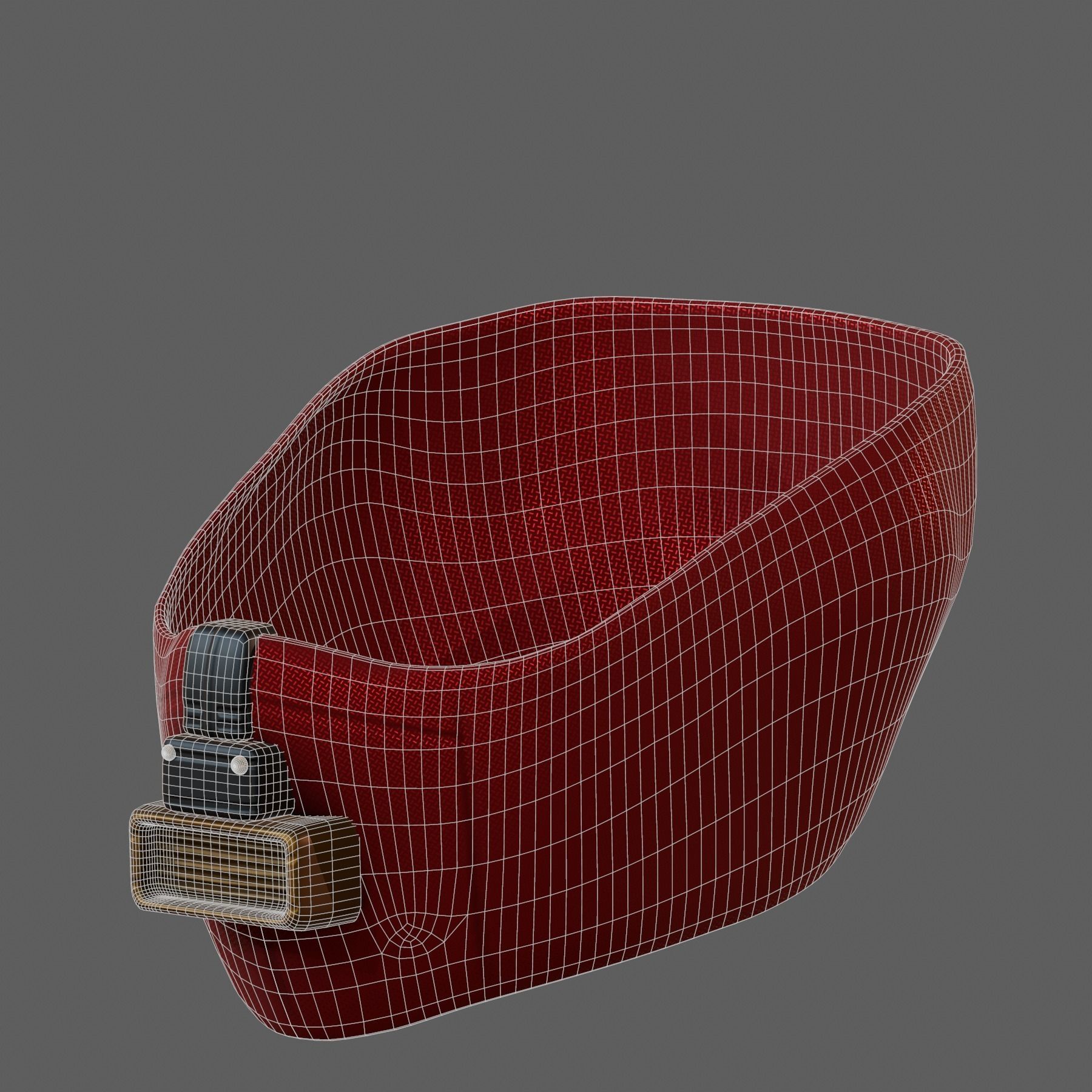 Gas mask helmet 3d model scifi Low-poly Low-poly 3D model_7