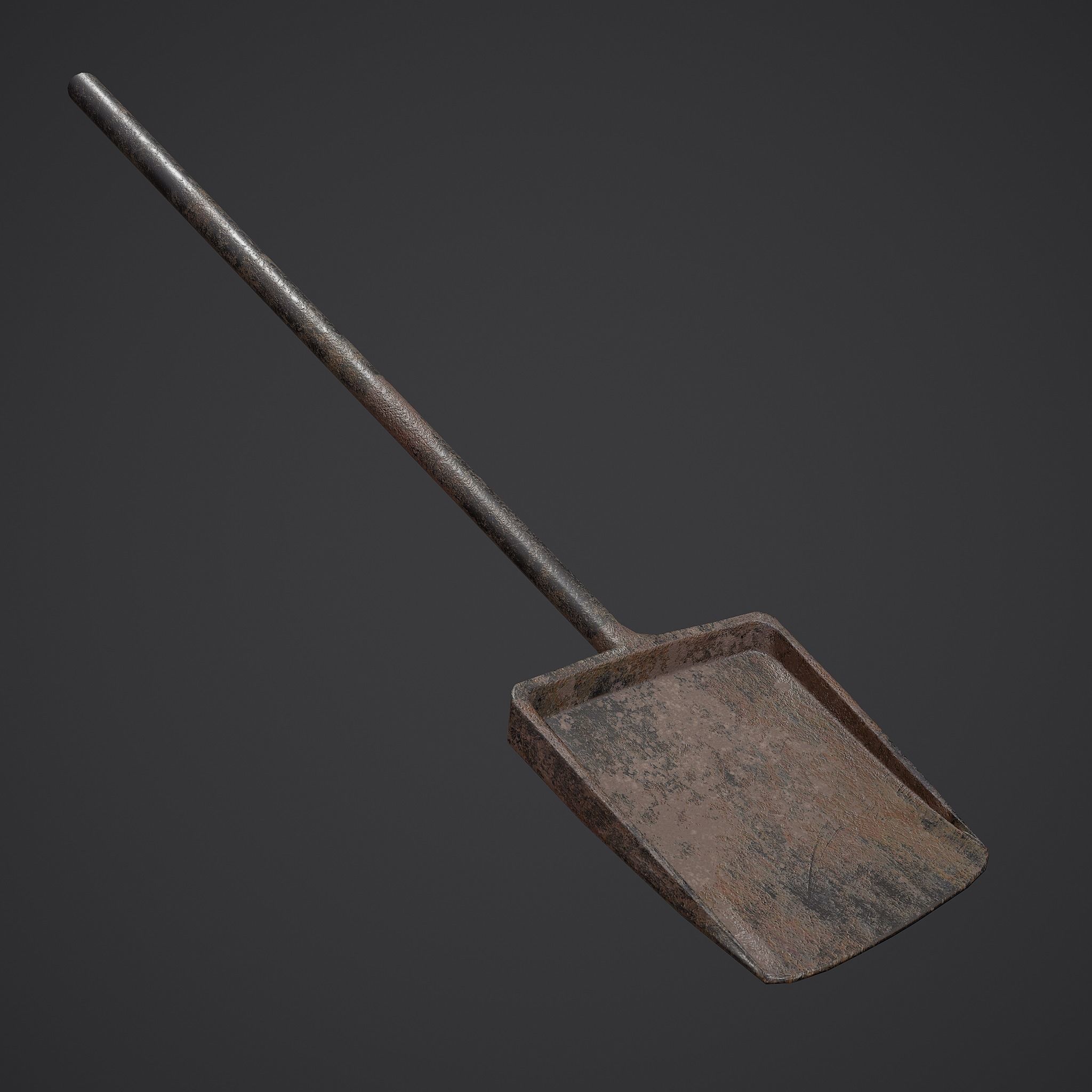 Small Coal Shovel  Low-poly 3D model_8