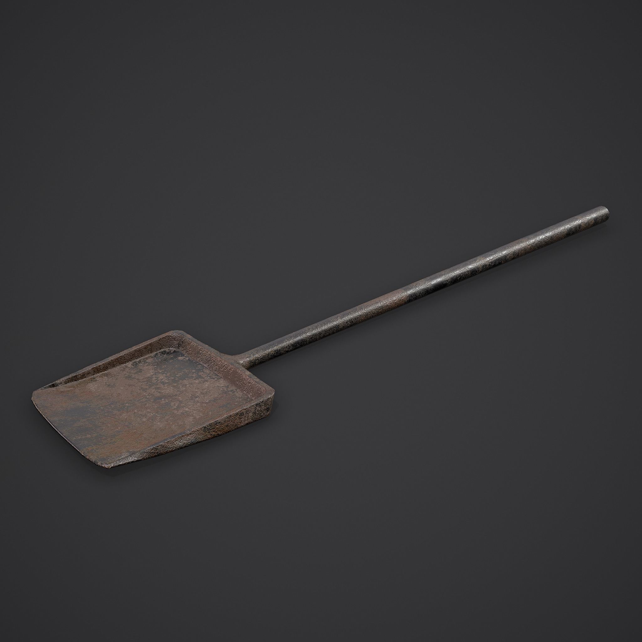 Small Coal Shovel  Low-poly 3D model_2