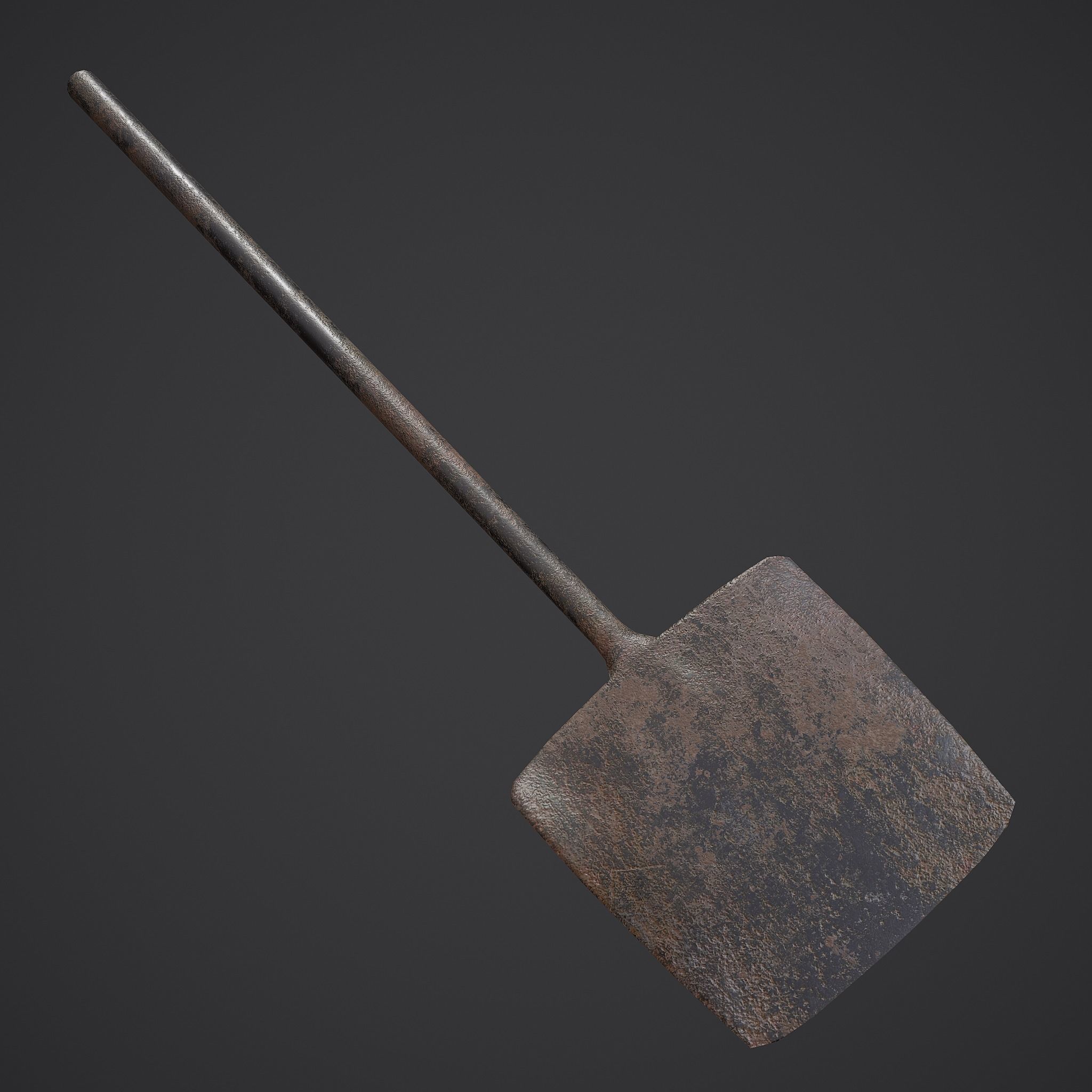 Small Coal Shovel  Low-poly 3D model_6