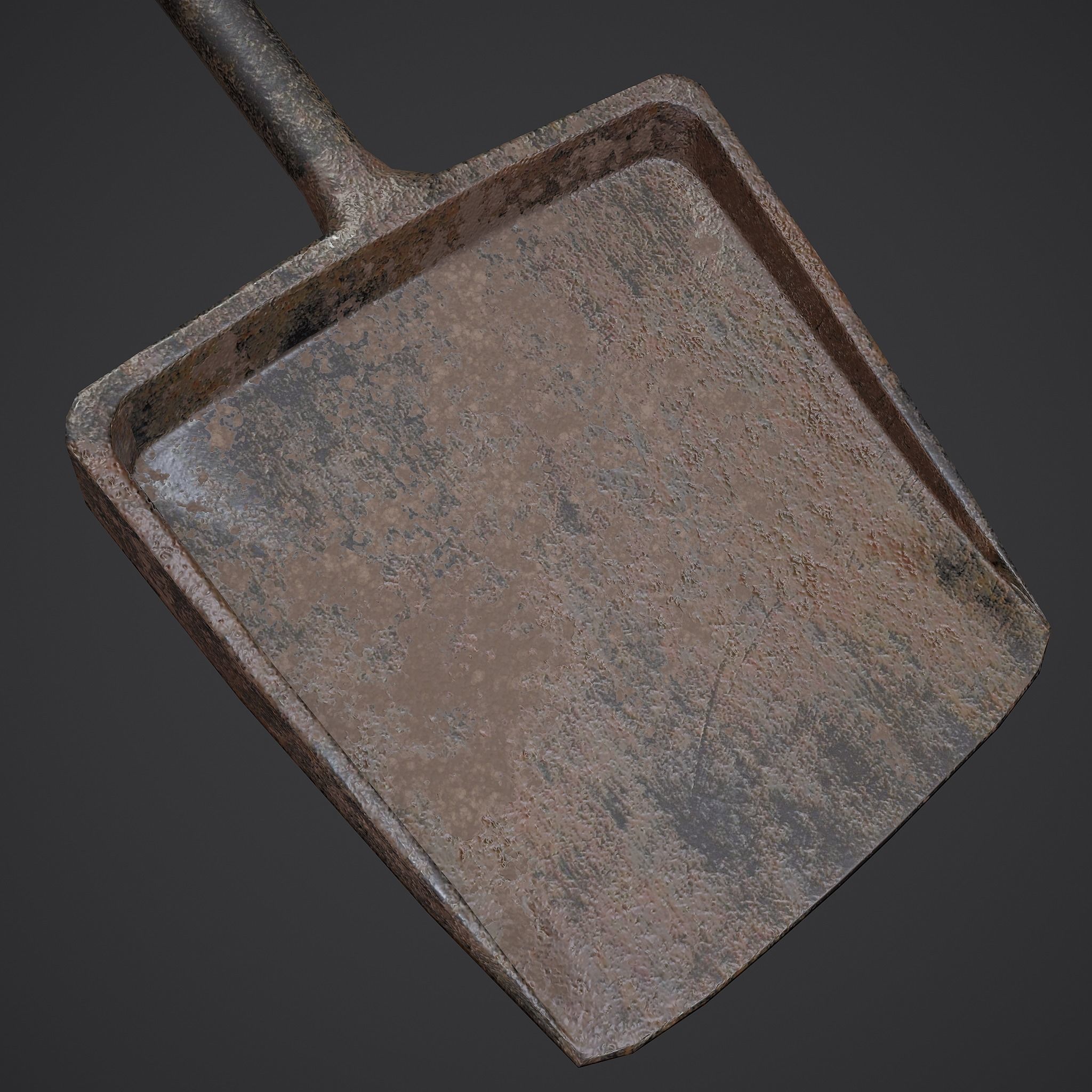 Small Coal Shovel  Low-poly 3D model_9
