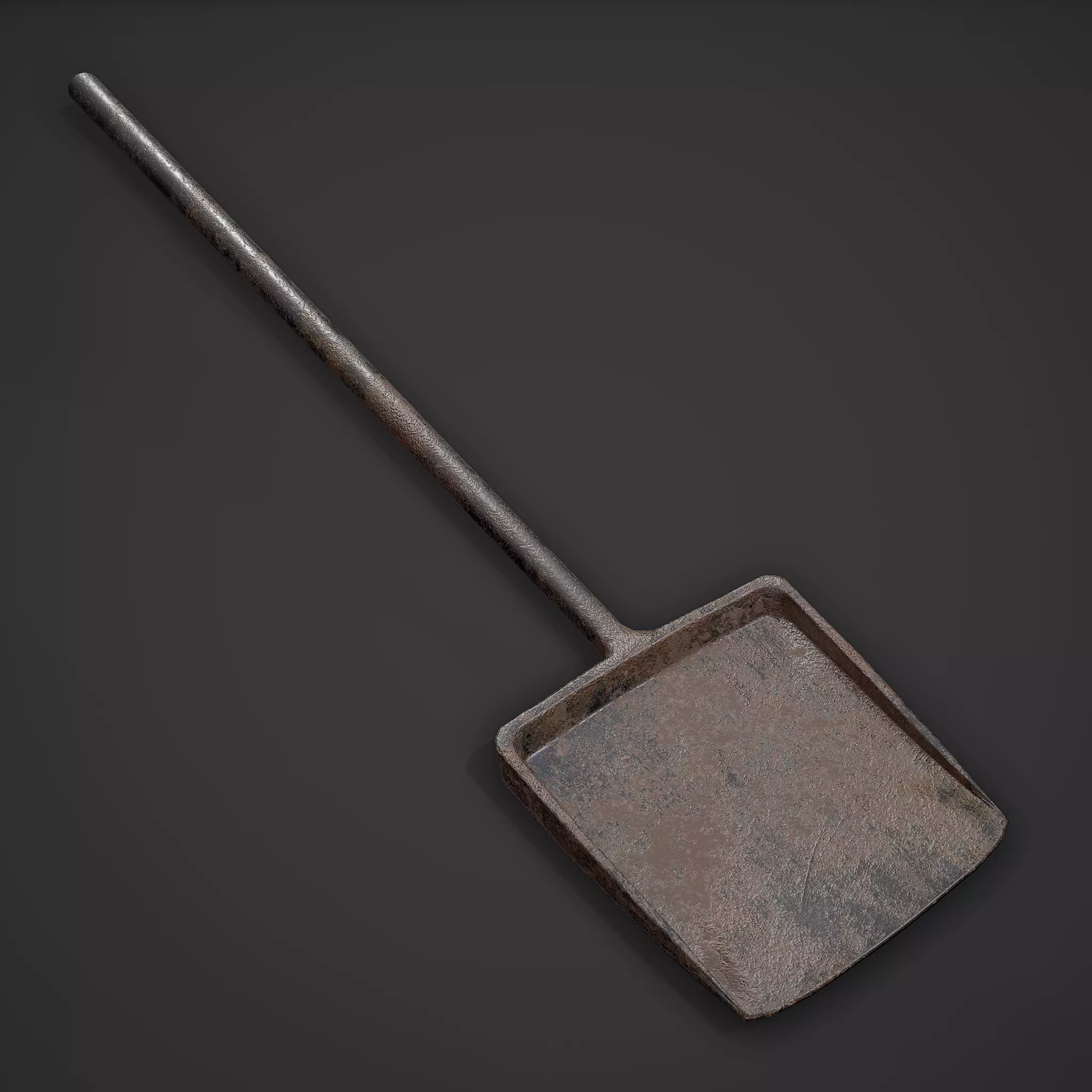 Small Coal Shovel  Low-poly 3D model_0