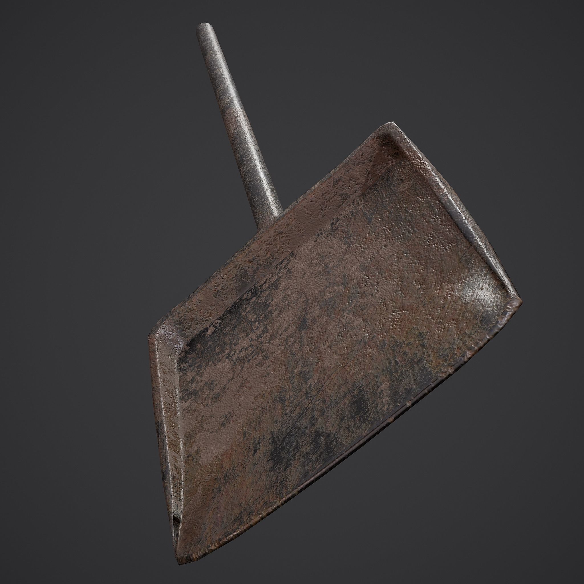 Small Coal Shovel  Low-poly 3D model_16
