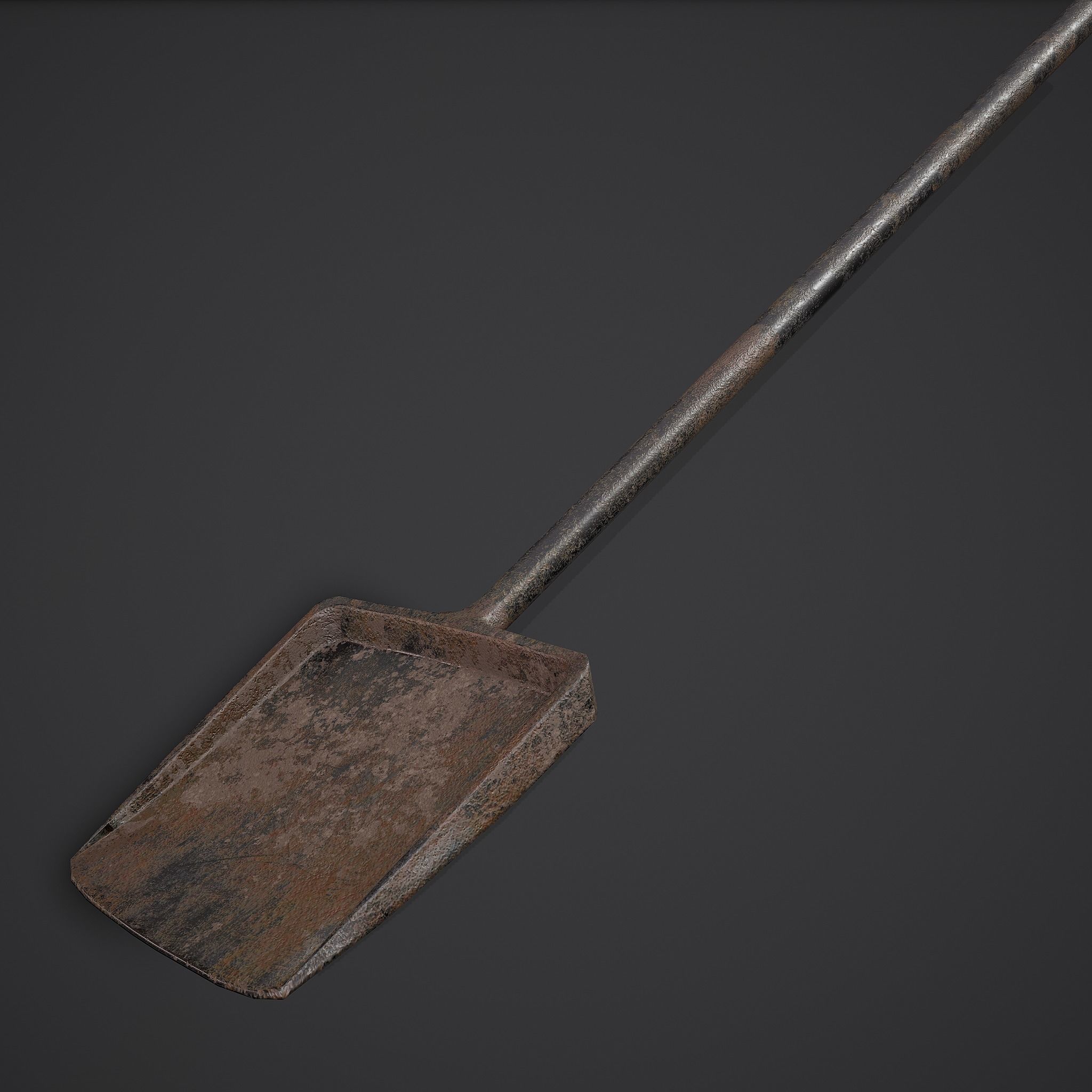 Small Coal Shovel  Low-poly 3D model_13