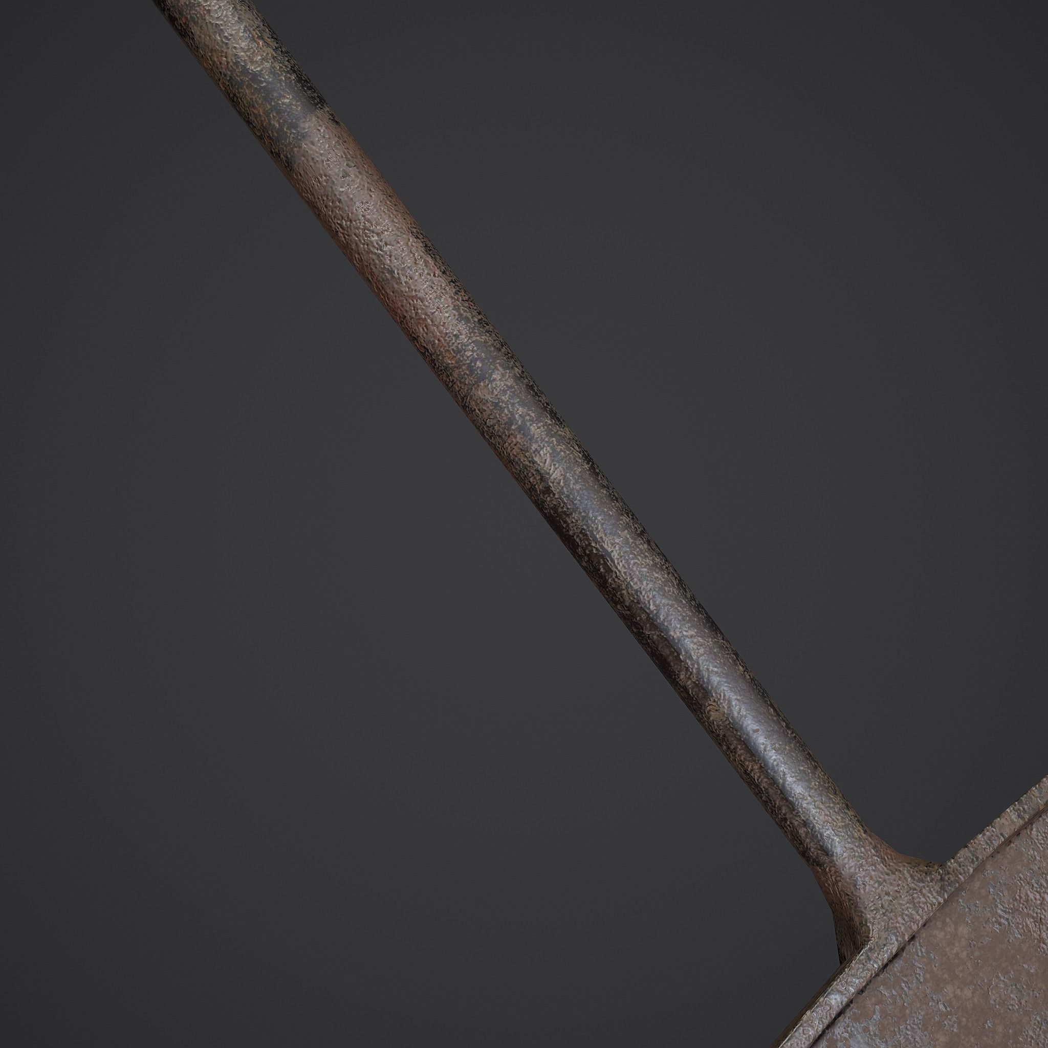 Small Coal Shovel  Low-poly 3D model_10