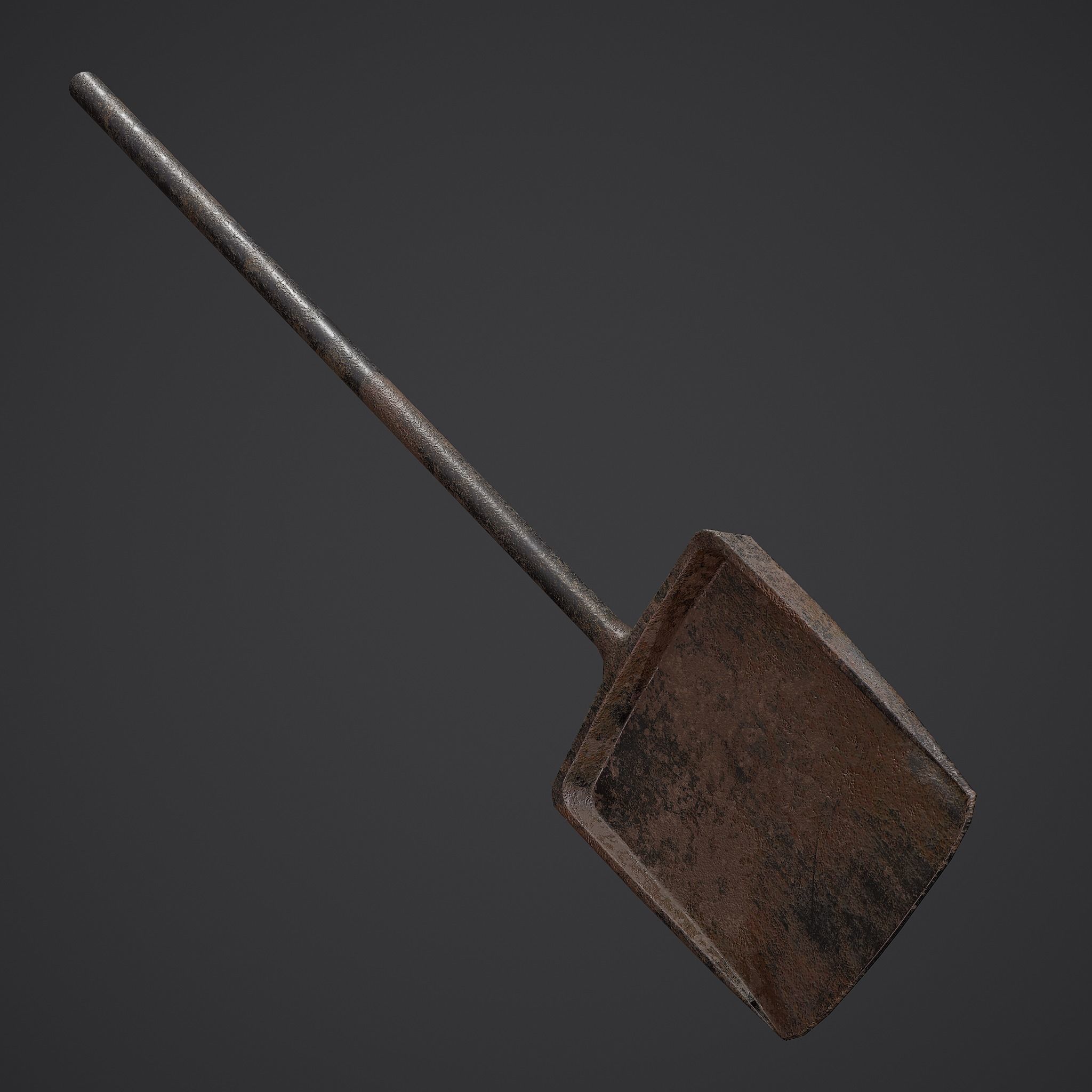 Small Coal Shovel  Low-poly 3D model_3