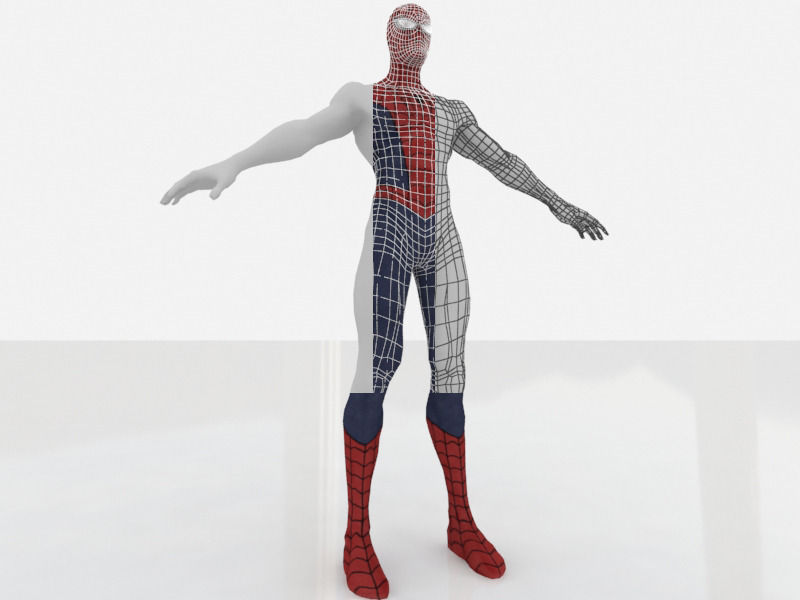 Spider Man low Low-poly 3D model_10