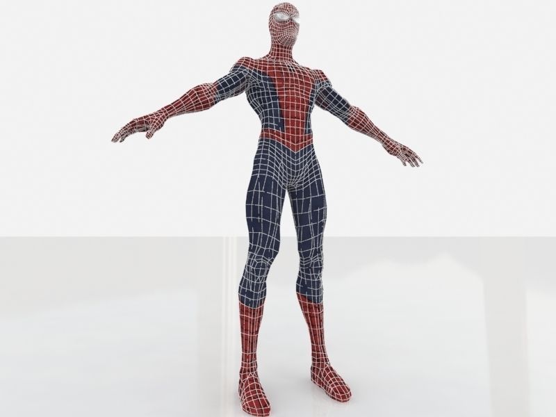 Spider Man low Low-poly 3D model_12