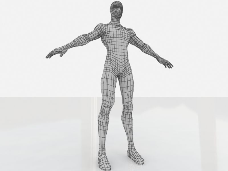 Spider Man low Low-poly 3D model_11