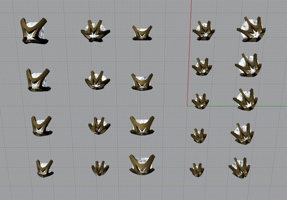 Jewelry settings 3D print model_4