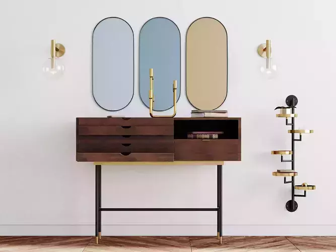 Console with decor set