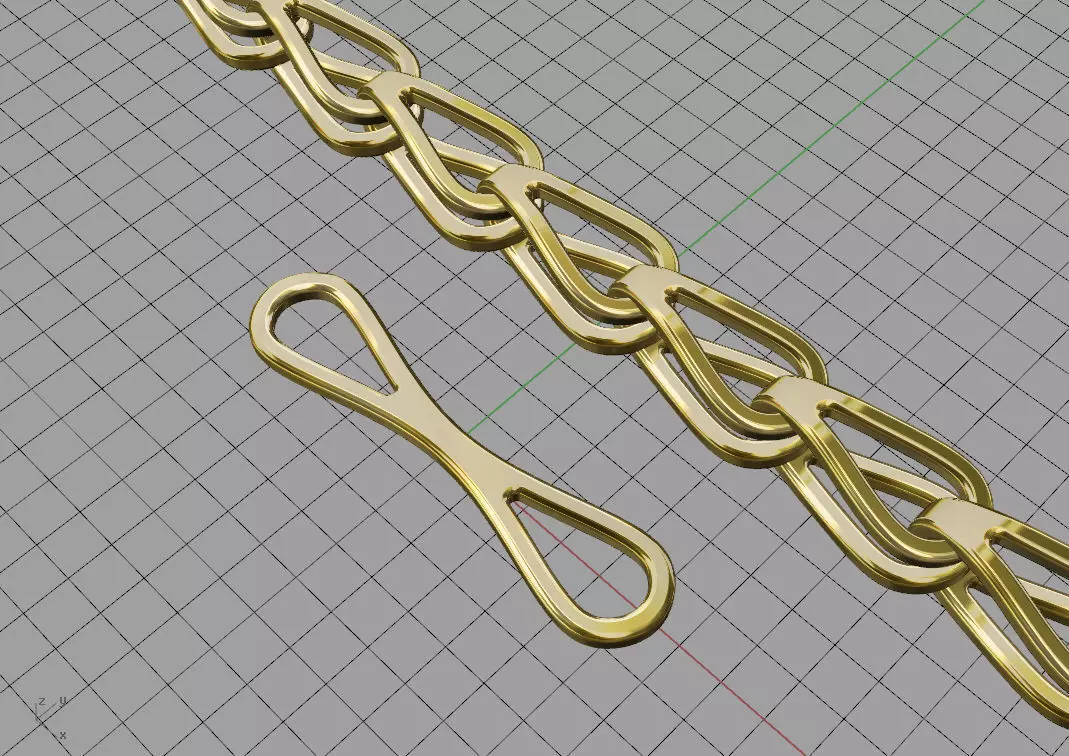 Casting Chain model in 50 micron thickness Free 3D print model