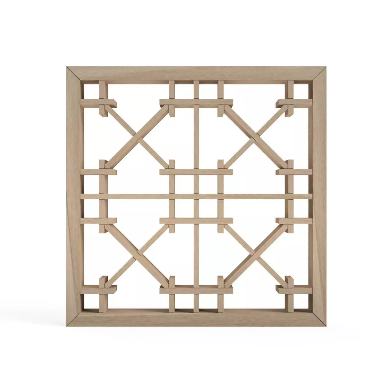 Yaetsunoshokko wooden lattice design 3D print model_0
