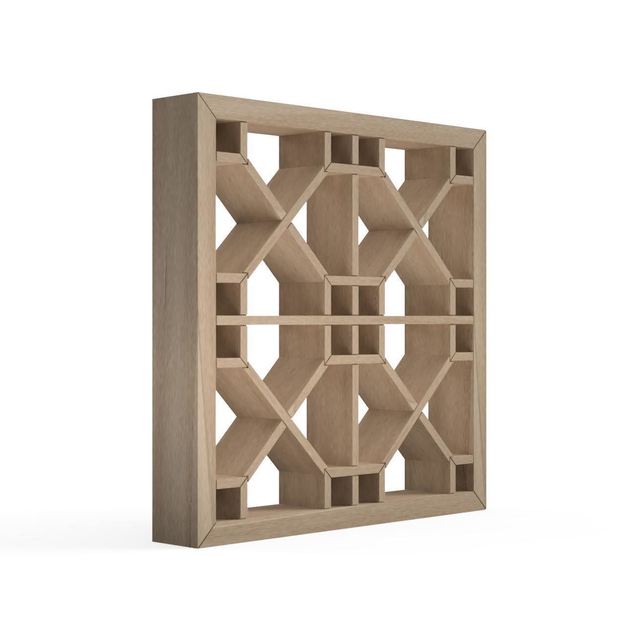 Yaeshokko wooden lattice design 3D print model_2