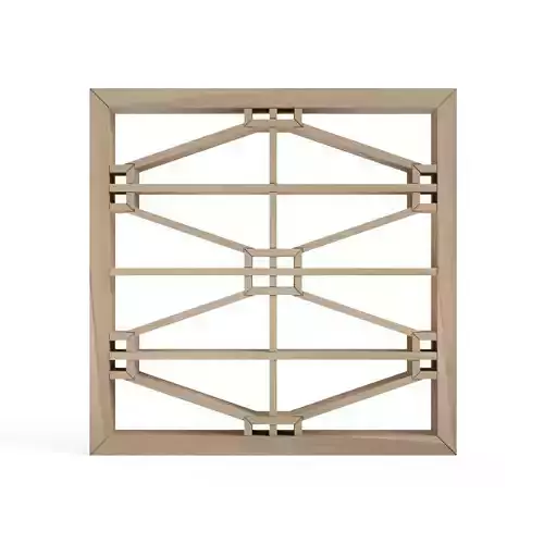 Shokko wooden window frame with square design