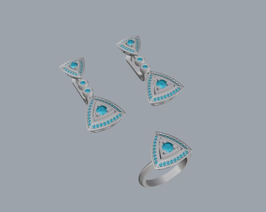 Ring and Earrings 125 3D print model_10