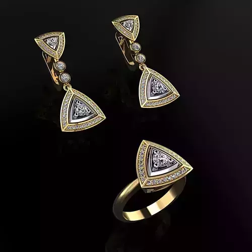Ring and Earrings 125 3D print model