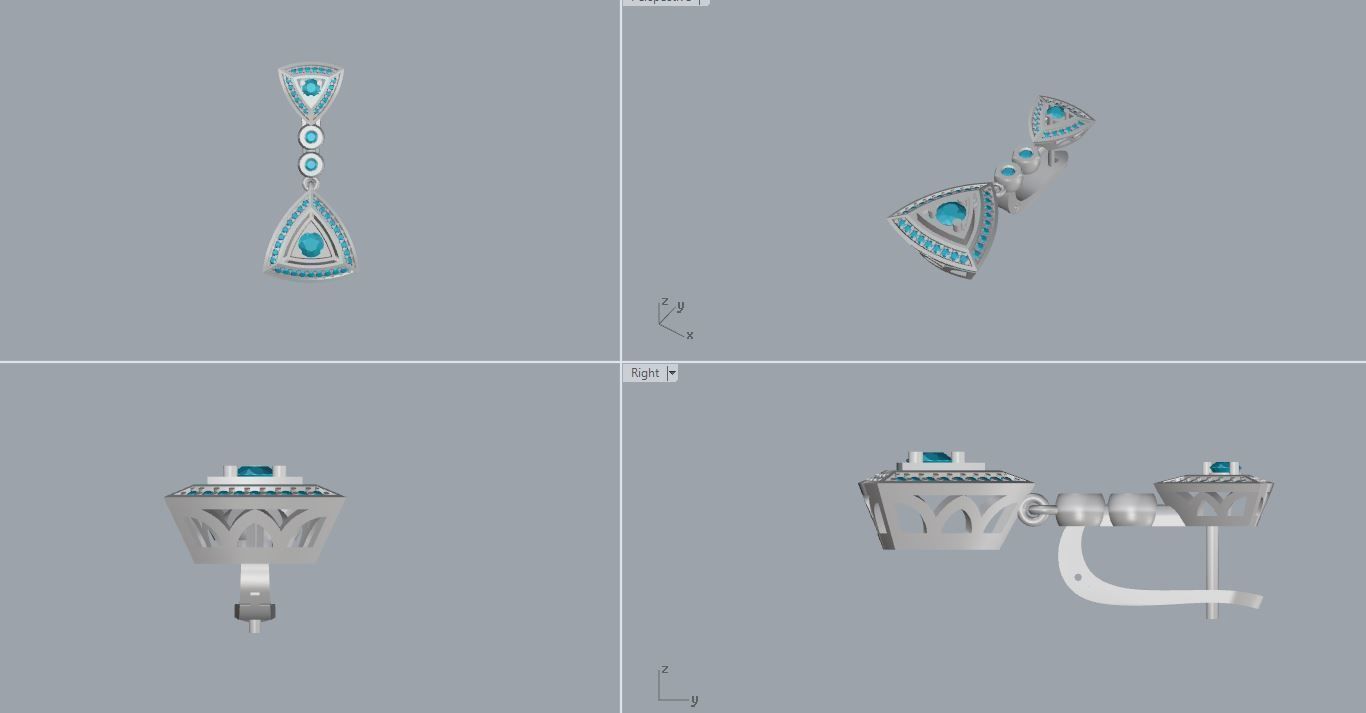 Ring and Earrings 125 3D print model_7