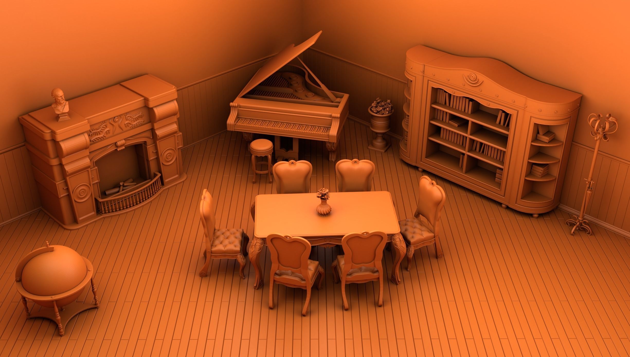 Home interior 3D print model_32