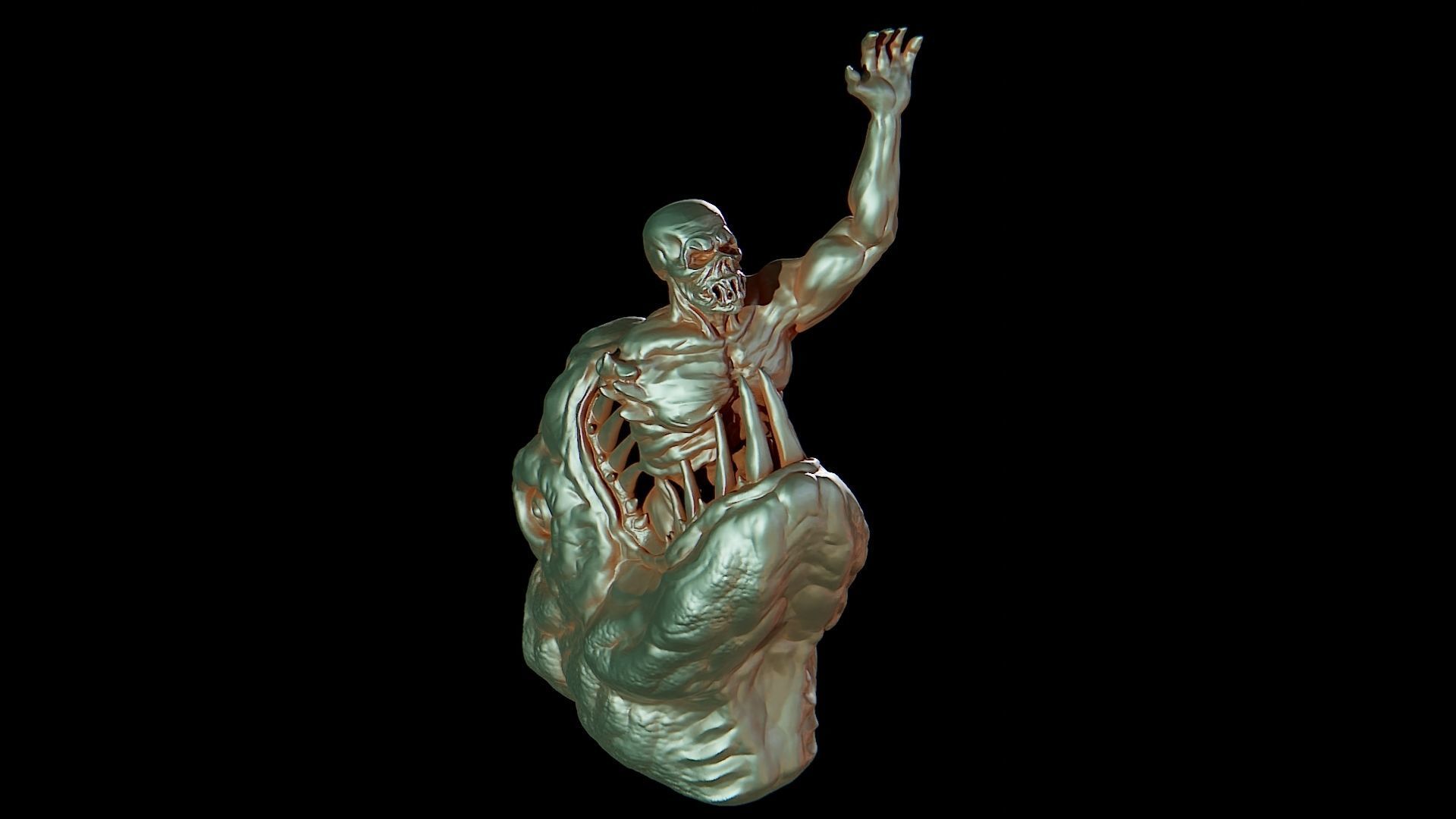 Nightmare zombie 3D print model_2