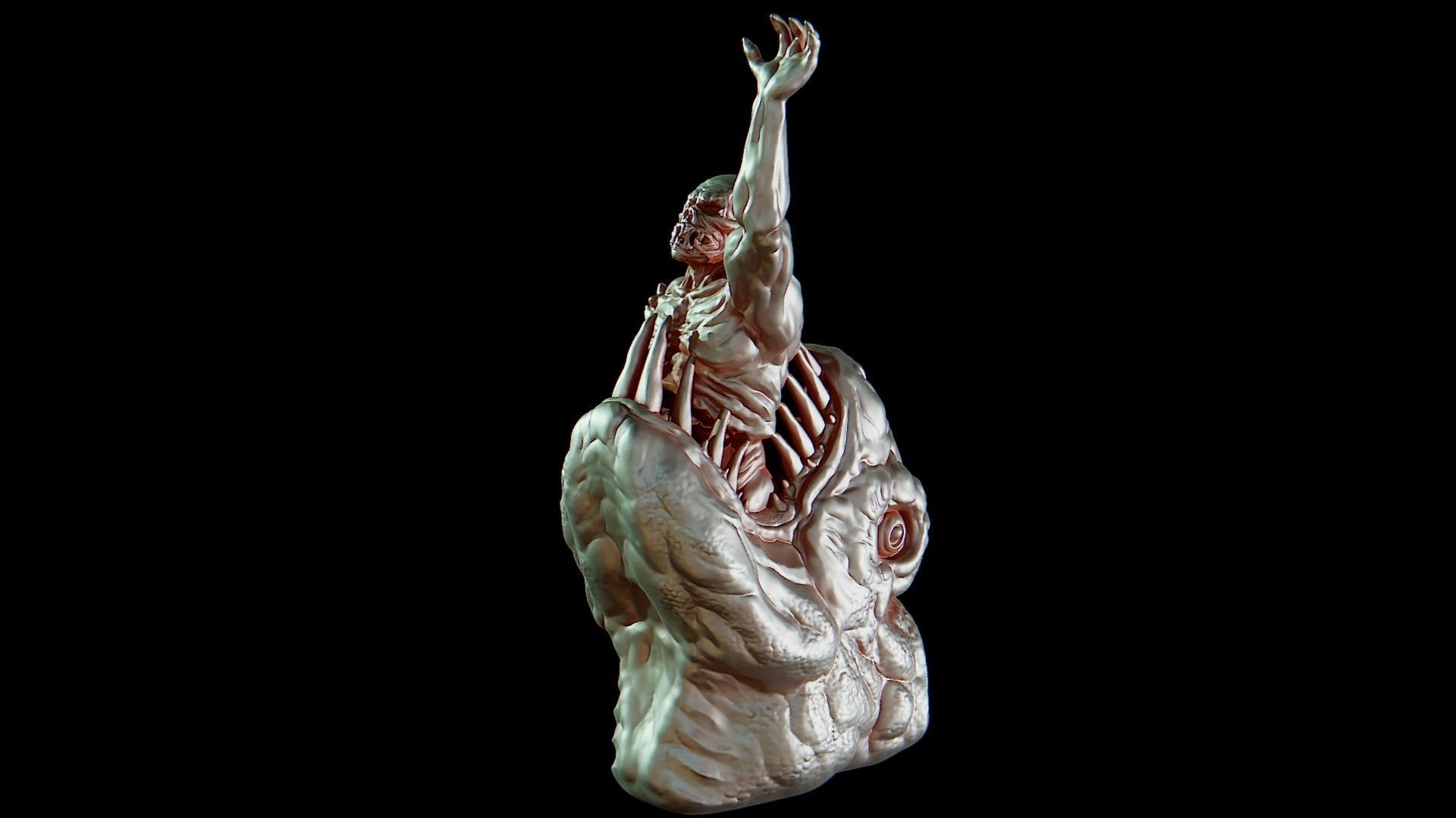 Nightmare zombie 3D print model_3