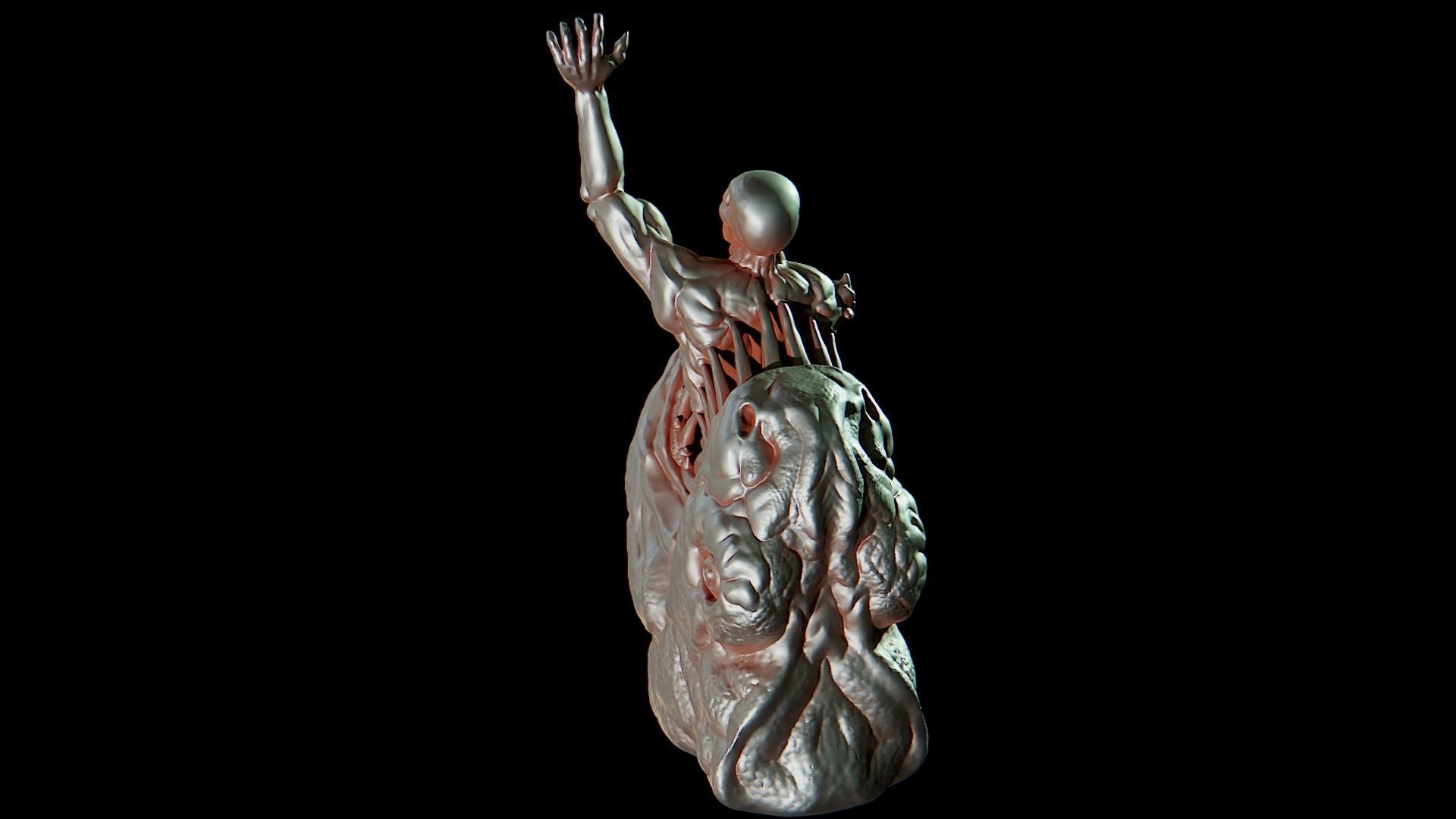 Nightmare zombie 3D print model_5