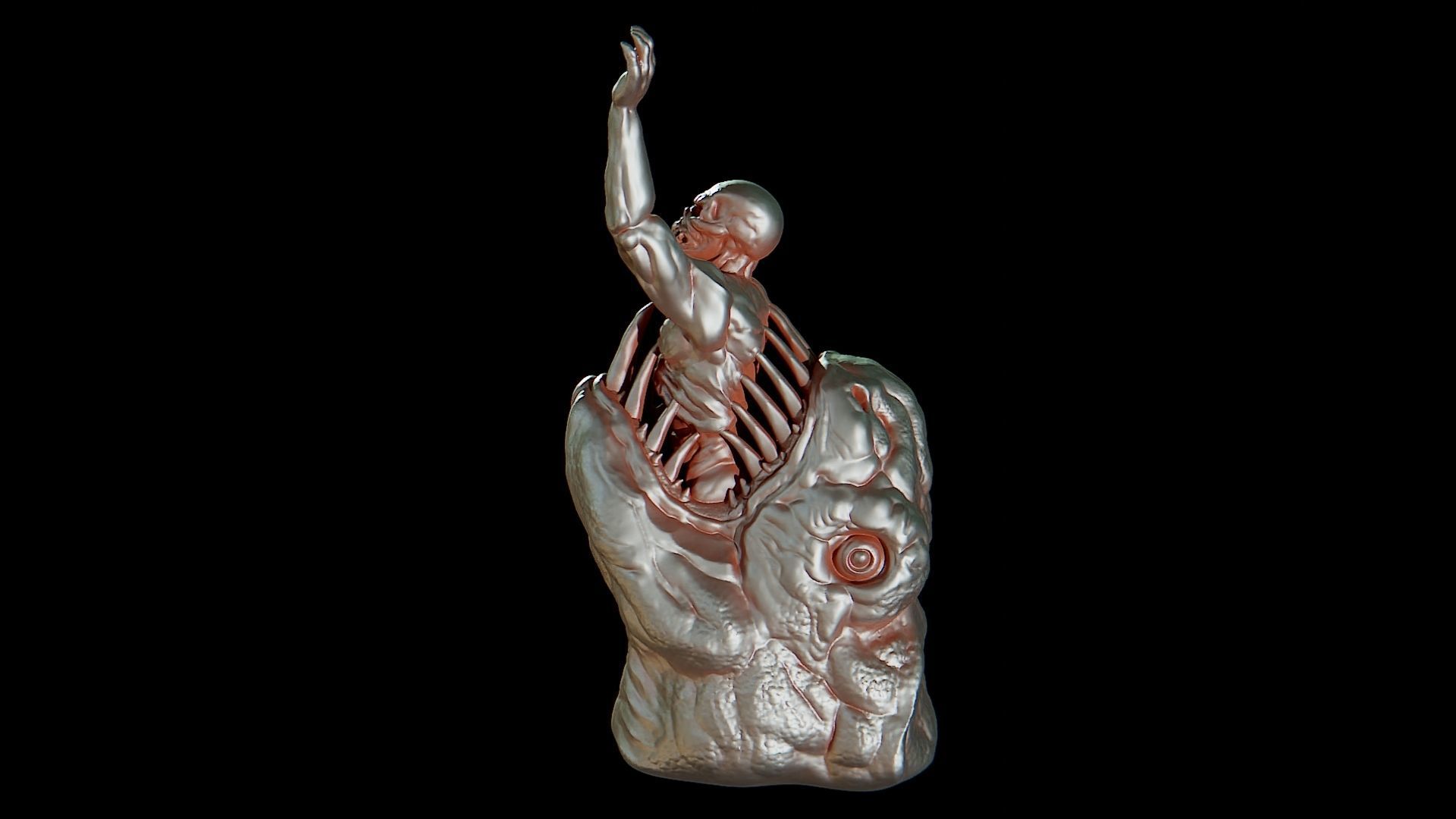 Nightmare zombie 3D print model_4