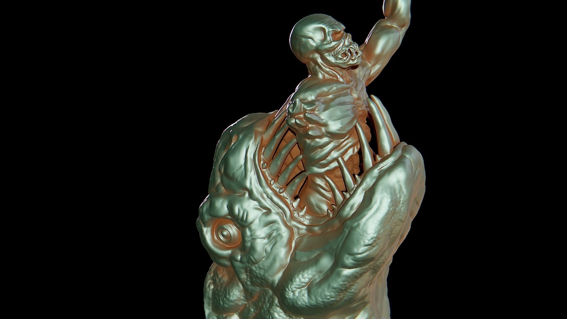 Nightmare zombie 3D print model_7