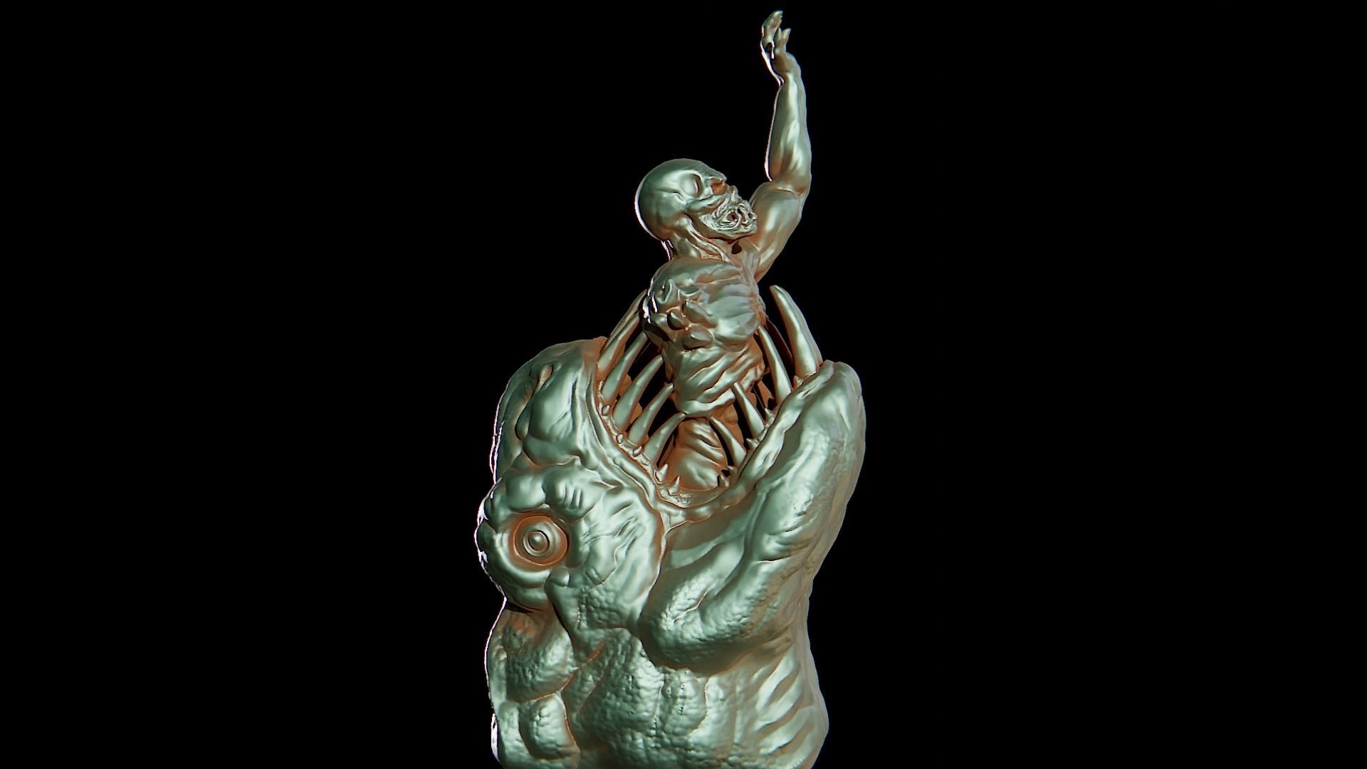 Nightmare zombie 3D print model_1