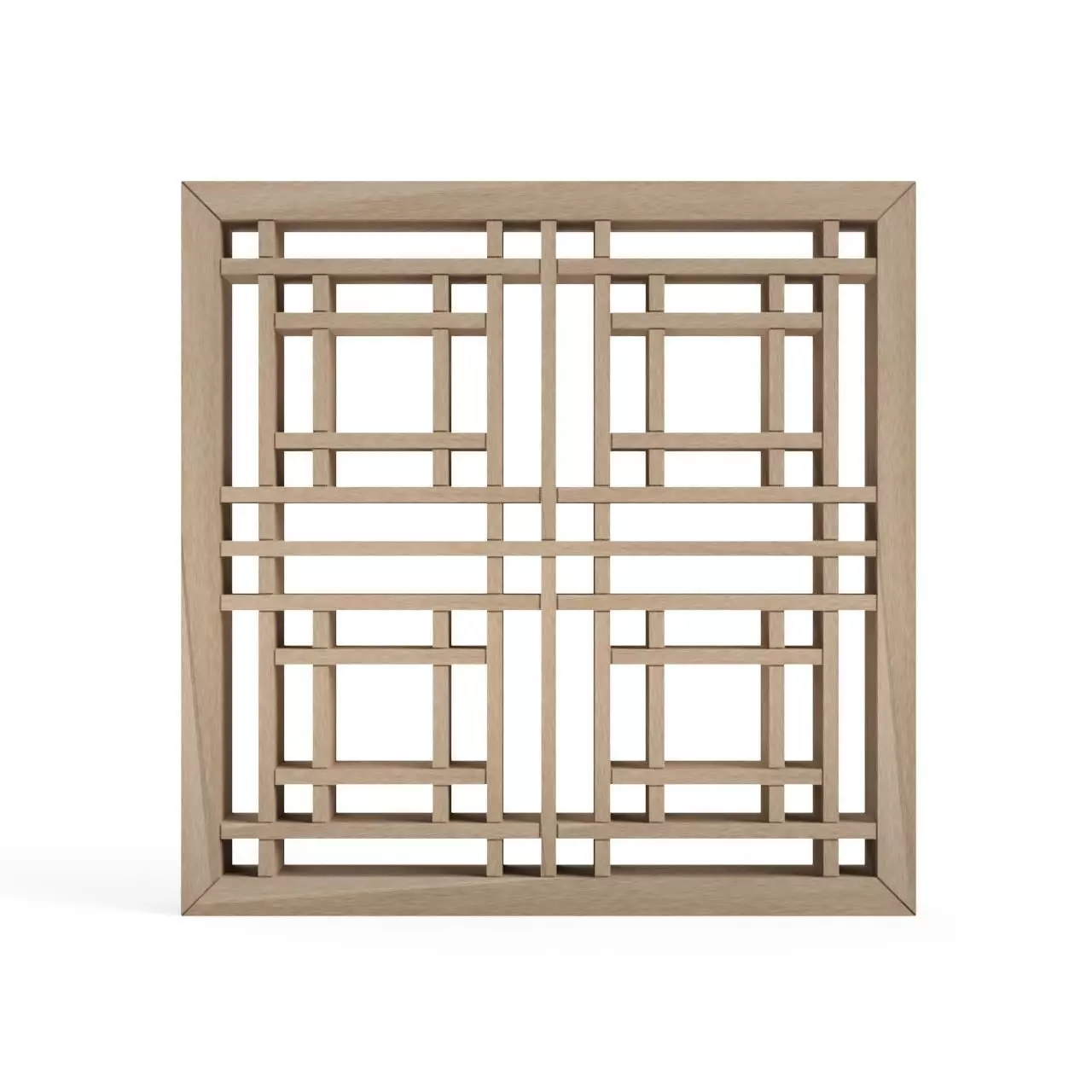 Igeta wooden lattice frame with squares 3D print model_0