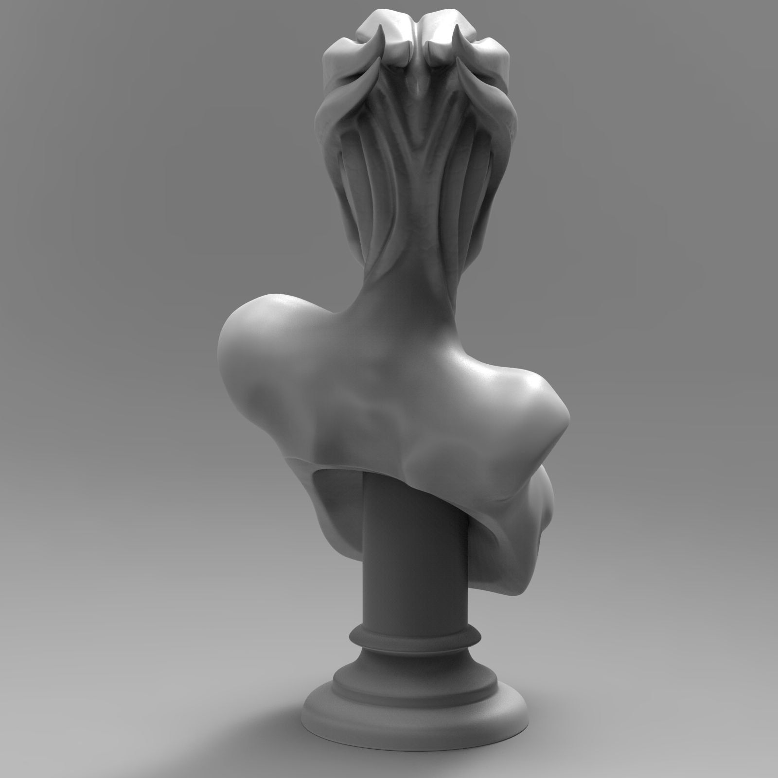 Asari Bust Mass Effect 3D print model_10