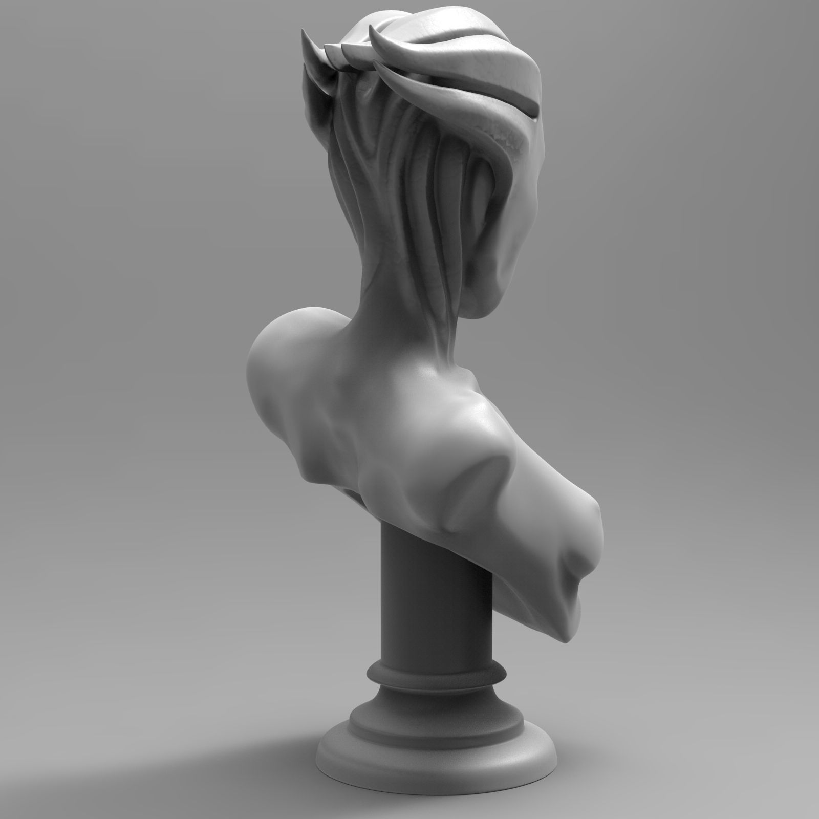 Asari Bust Mass Effect 3D print model_11