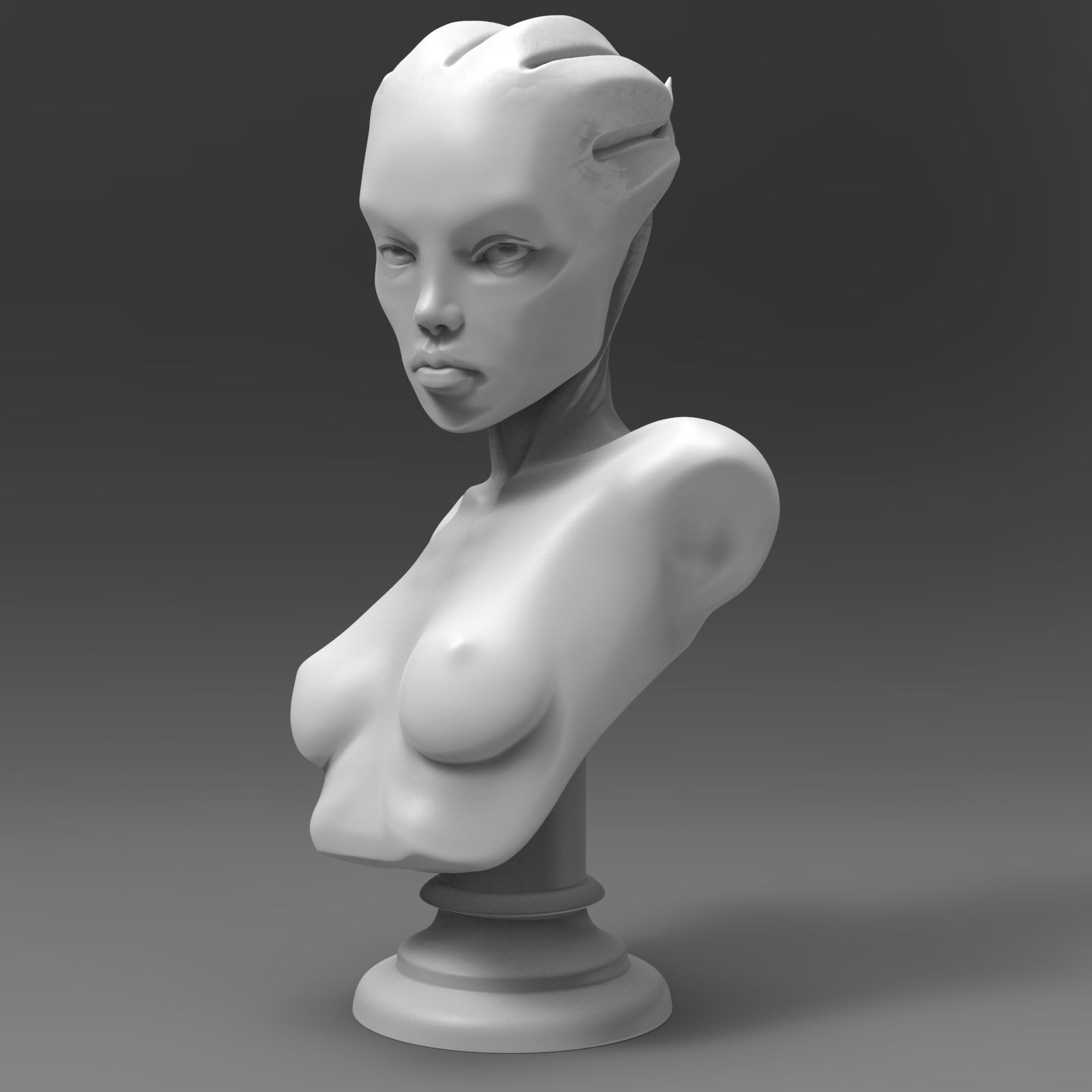 Asari Bust Mass Effect 3D print model_5