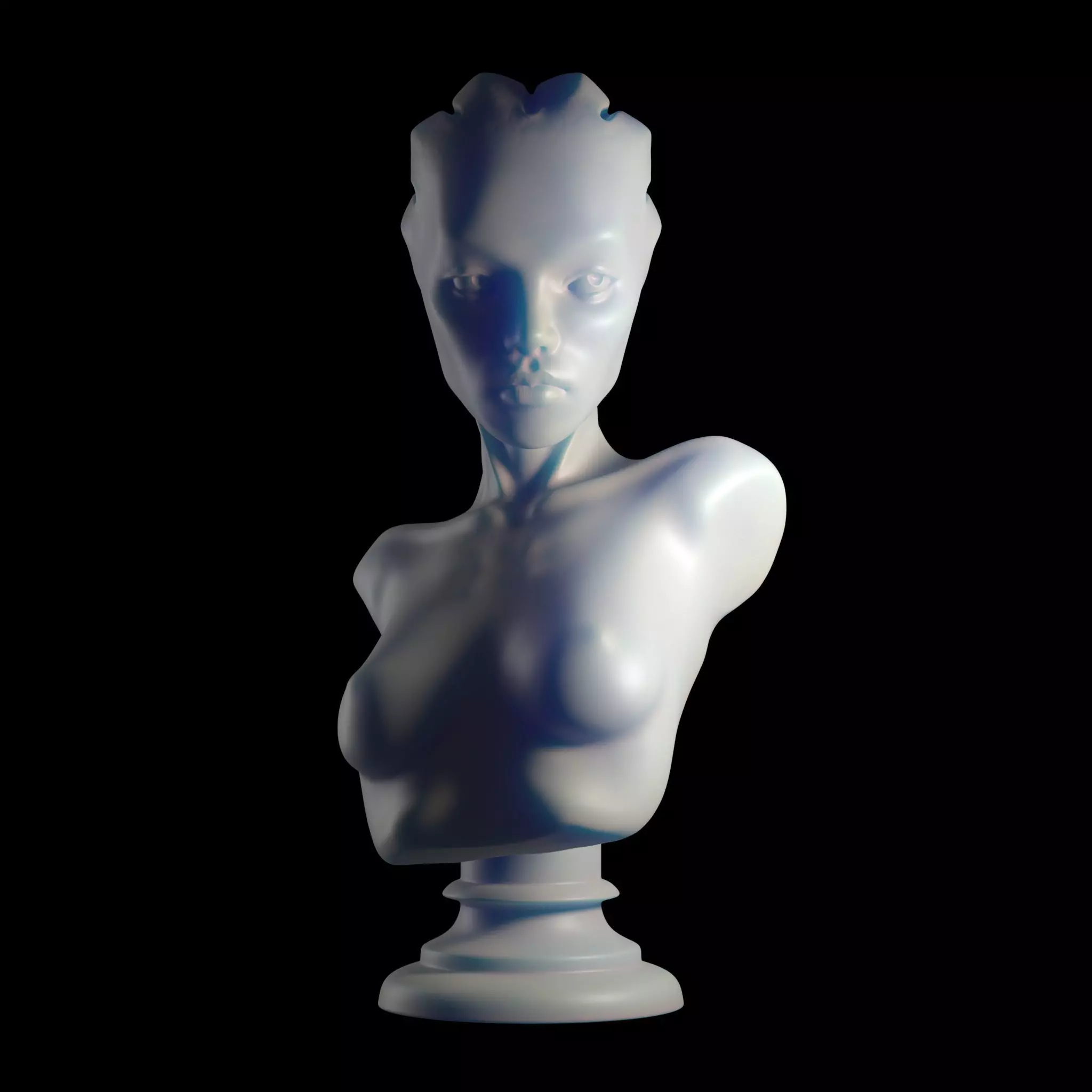 Asari Bust Mass Effect 3D print model_0